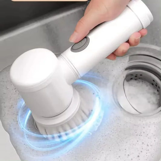Escova de limpeza elétrica multifuncional 5 em 1 para cozinha