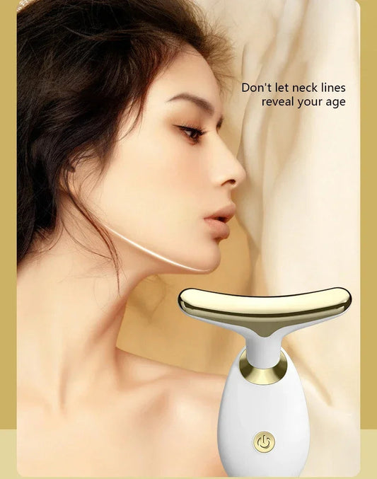 Rejuvenescedor Led Massageador Anti Rugas e Firmador Facial Dispositivo de Elevação do Pescoço