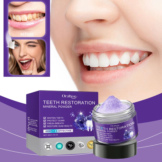 j1 Pó para brilhar os dentes remove manchas, placa bacteriana e mau hálito