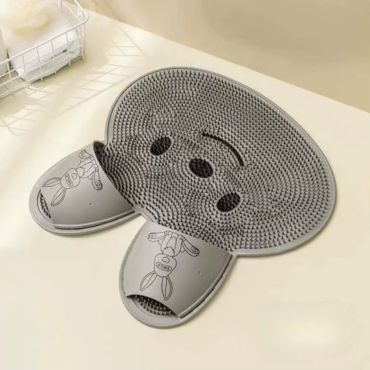 V3 Tapete anti - escorregamento para banho e raspagem de pés de silicone