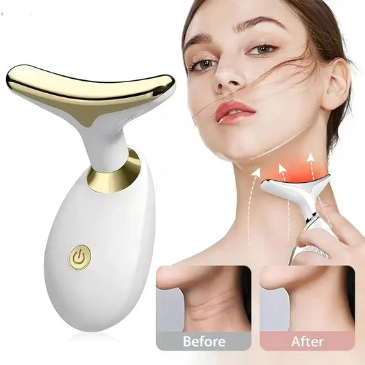Rejuvenescedor Led Massageador Anti Rugas e Firmador Facial Dispositivo de Elevação do Pescoço
