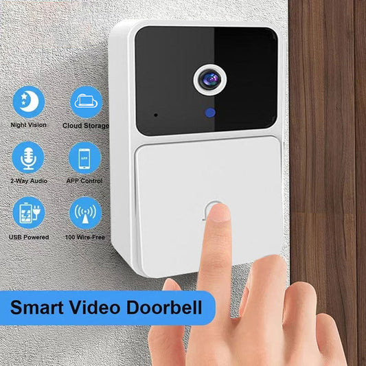 Campainha de porta WiFi visual sem fio, monitoramento remoto